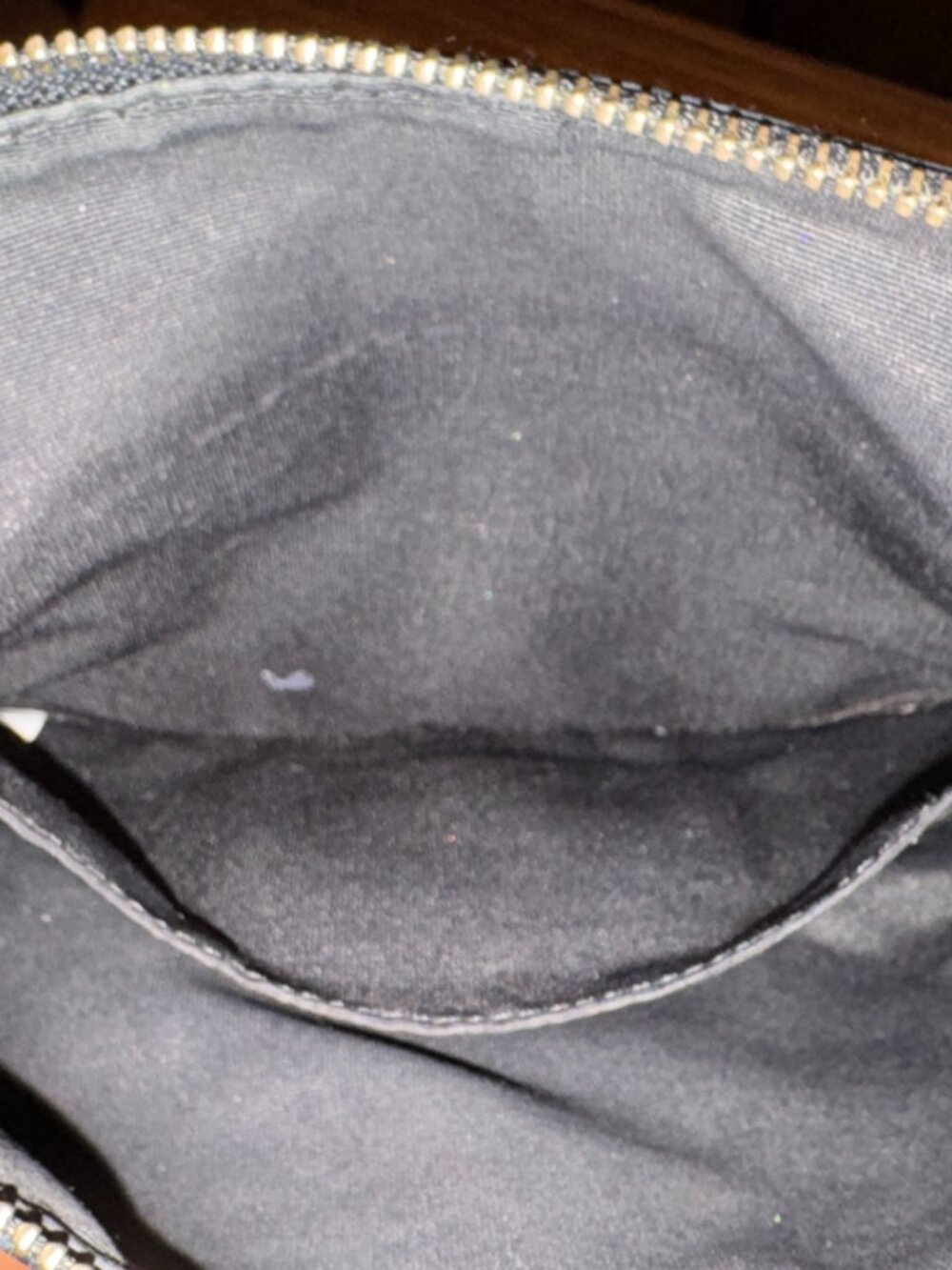 Coach Black Pebbled Leather Crossbody Gold Chain Strap Classic Shoulder Purse - Picture 8 of 15